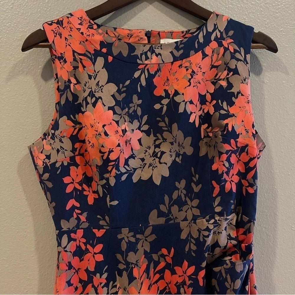 Apricot Navy Floral Ruched Sheath Bodycon Dress size 12 - Picture 3 of 11